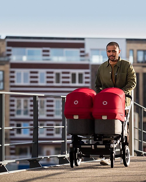 Bugaboo Bugaboo Donkey 3 Gemellare - Carrozzina e Passeggino - Nero - Si converte in mono in soli 3 click! Passeggini Gemellari