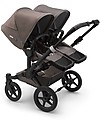 Bugaboo Bugaboo Donkey 3 Gemellare - Carrozzina e Passeggino - Nero/Tortora - Si converte in mono in soli 3 click! Passeggini Gemellari