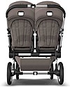 Bugaboo Bugaboo Donkey 3 Gemellare - Carrozzina e Passeggino - Nero/Tortora - Si converte in mono in soli 3 click! Passeggini Gemellari