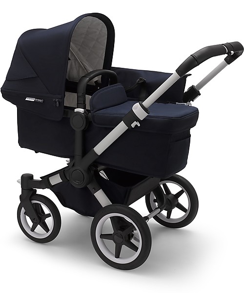 Bugaboo Bugaboo Donkey 3 Mono - CLASSIC COLLECTION - Telaio Alluminio + Rivestimento Blu Scuro + Cappottina Blu Scuro - Si converte in doppio in soli 3 click! Passeggini Classici