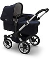 Bugaboo Bugaboo Donkey 3 Mono - CLASSIC COLLECTION - Telaio Alluminio + Rivestimento Blu Scuro + Cappottina Blu Scuro - Si converte in doppio in soli 3 click! Passeggini Classici