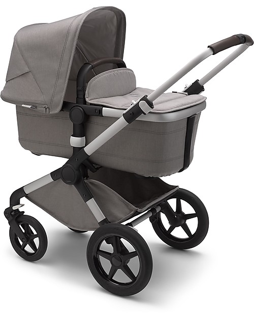 Bugaboo Bugaboo Fox 2 - Carrozzina e Passeggino Multiterreno 2in1 - Telaio Alluminio+Rivestimento Grigio Chiaro+Cappottina Grigio Chiaro Passeggini Classici