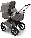 Bugaboo Bugaboo Fox 2 - Carrozzina e Passeggino Multiterreno 2in1 - Telaio Alluminio+Rivestimento Grigio Chiaro+Cappottina Grigio Chiaro Passeggini Classici