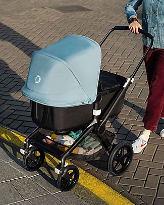 Bugaboo Bugaboo Fox 2 - Carrozzina e Passeggino Multiterreno 2in1 - Telaio Alluminio+Rivestimento Grigio Chiaro+Cappottina Grigio Chiaro Passeggini