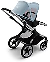 Bugaboo Bugaboo Fox 2 - Carrozzina e Passeggino Multiterreno 2in1 - Telaio Nero+Rivestimento Nero+Cappottina Azzurro Vapore Passeggini Classici