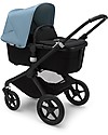Bugaboo Bugaboo Fox 2 - Carrozzina e Passeggino Multiterreno 2in1 - Telaio Nero+Rivestimento Nero+Cappottina Azzurro Vapore Passeggini Classici