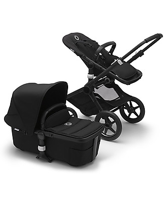 Bugaboo Bugaboo Fox 2 - Carrozzina e Passeggino Multiterreno 2in1 - Telaio Nero+Rivestimento Nero+Cappottina Nero Passeggini Classici