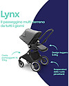 Bugaboo Bugaboo Lynx - Telaio Nero + Rivestimento Grigio Mélange - Passeggino + Navicella Passeggini Classici