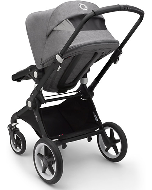 Bugaboo Bugaboo Lynx - Telaio Nero + Rivestimento Grigio Mélange - Passeggino + Navicella Passeggini Classici