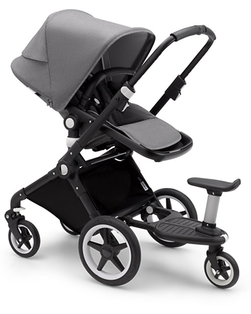 Bugaboo Bugaboo Lynx - Telaio Nero + Rivestimento Grigio Mélange - Passeggino + Navicella Passeggini Classici