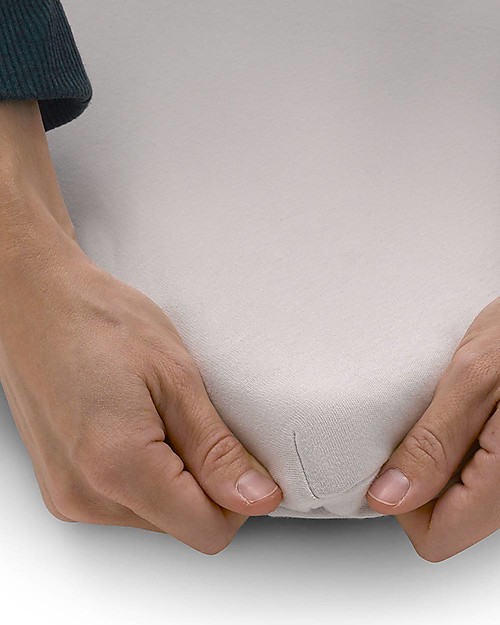 Bugaboo Bugaboo Stardust - Lenzuolino con angoli 100% cotone - Bianco Minerale Biancheria Culla