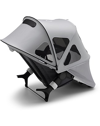 Bugaboo Cappottina Breezy per Passeggino Bugaboo Fox 2/Fox 3 e Cameleon 3 - Grigio Misty Grey - Protegge da zanzare e raggi solari Cappottine e Rivestimenti