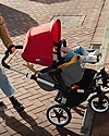 Bugaboo Carrozzina e Passeggino Bugaboo Donkey 3 Mono - Telaio Alluminio+Rivestimento Grigio Melange+ Cappottina Rosso - Si converte in doppio in soli 3 click! Passeggini Gemellari