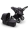 Bugaboo Carrozzina e Passeggino Bugaboo Donkey 3 Mono - Telaio Nero+ Rivestimento Nero Delavé+Cappottina Nero Delavé - Si converte in doppio in soli 3 click! Passeggini Gemellari