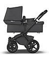 Bugaboo Carrozzina e Passeggino Bugaboo Donkey 3 Mono - Telaio Nero+ Rivestimento Nero Delavé+Cappottina Nero Delavé - Si converte in doppio in soli 3 click! Passeggini Gemellari