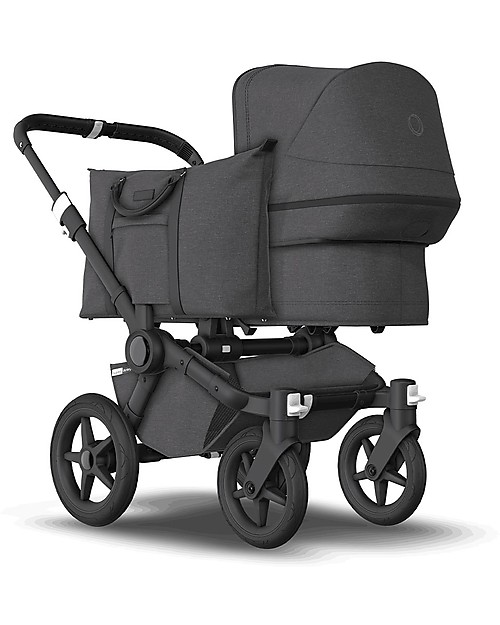 Bugaboo Carrozzina e Passeggino Bugaboo Donkey 3 Mono - Telaio Nero+ Rivestimento Nero Delavé+Cappottina Nero Delavé - Si converte in doppio in soli 3 click! Passeggini Gemellari