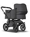 Bugaboo Carrozzina e Passeggino Bugaboo Donkey 3 Mono - Telaio Nero+ Rivestimento Nero Delavé+Cappottina Nero Delavé - Si converte in doppio in soli 3 click! Passeggini Gemellari