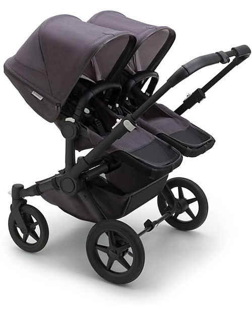 Bugaboo Carrozzina/Passeggino Donkey 5 Mineral Mono Completo - Nero/Antracite - Si Converte in Gemellare in Soli 3 Click! Passeggini Gemellari