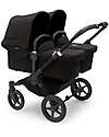 Bugaboo Carrozzina/Passeggino Donkey 5 Mono Completo - Nero - Si Converte in Gemellare in Soli 3 Click! Passeggini Gemellari
