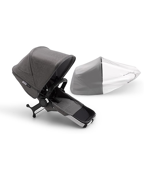 Bugaboo Kit di Conversione Duo Completo per Carrozzina Passeggino Bugaboo Donkey 3 Mono - Telaio Alluminio+Rivestimento Grigio Mélange+Cappottina Grigio Mélange Accessori Vari
