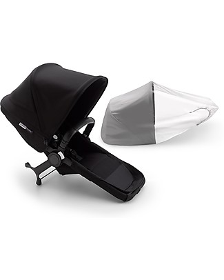 Bugaboo Kit di Conversione Duo Completo per Carrozzina Passeggino Bugaboo Donkey 3 Mono - Telaio Nero+Rivestimento Nero+Cappottina Nero Accessori