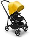 Bugaboo OUTLET - Bugaboo Bee 6 - Passeggino dalla Nascita ai 4 Anni - Telaio Nero+Rivestimento Giallo - Massima Manovrabilità in Città - Pezzo di Showroom Passeggini Leggeri