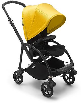 Bugaboo OUTLET - Bugaboo Bee 6 - Passeggino dalla Nascita ai 4 Anni - Telaio Nero+Rivestimento Giallo - Massima Manovrabilità in Città - Pezzo di Showroom Passeggini Leggeri