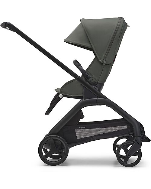 Bugaboo Passeggino Completo  Bugaboo Dragonfly - Telaio Seduta e Cappottina - Black Forest Green - Ultracompatto dalla Nascita ai 15kg Passeggini Classici