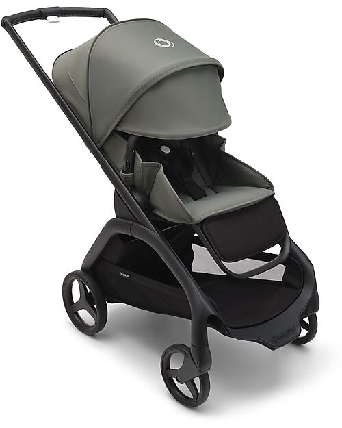 Bugaboo Passeggino Completo  Bugaboo Dragonfly - Telaio Seduta e Cappottina - Black Forest Green - Ultracompatto dalla Nascita ai 15kg Passeggini Classici