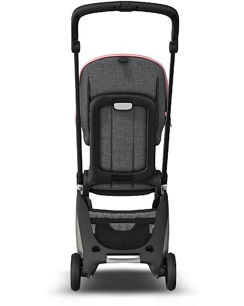 Bugaboo Passeggino Ultra-compatto Bugaboo Ant - Telaio Nero + Rivestimento Grigio Melange/Rosa Passeggini Classici