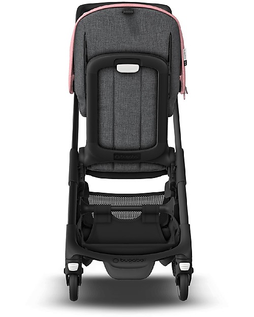Bugaboo Passeggino Ultra-compatto Bugaboo Ant - Telaio Nero + Rivestimento Grigio Melange/Rosa Passeggini Classici