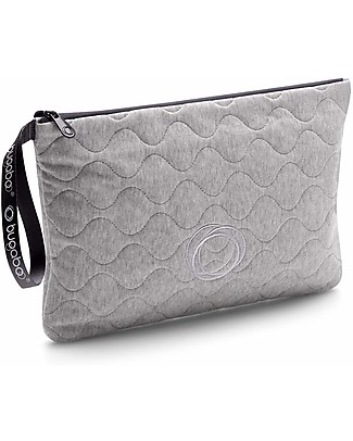Bugaboo Pochette Porta Pannolini con Fasciatorio Pieghevole - Light Grey Melange Borse Cambio