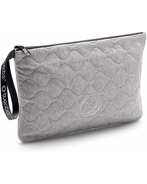 Bugaboo Pochette Porta Pannolini con Fasciatorio Pieghevole - Light Grey Melange Trousse e Pochette