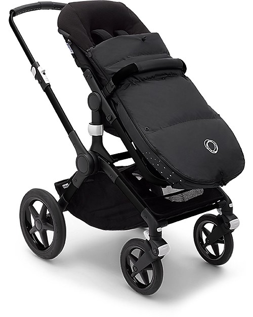 Bugaboo Sacco a Pelo Invernale Hi-Tech Universale per Passeggino Bugaboo - Midnight Black - con Piumino Extra Interno! Sacchi Passeggino