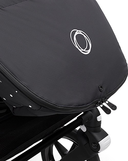 Bugaboo Sacco a Pelo Invernale Hi-Tech Universale per Passeggino Bugaboo - Midnight Black - con Piumino Extra Interno! Sacchi Passeggino