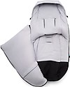 Bugaboo Sacco a Pelo Invernale Hi-Tech Universale per Passeggino Bugaboo - Misty Grey - con Piumino Extra Interno! Sacchi Passeggino