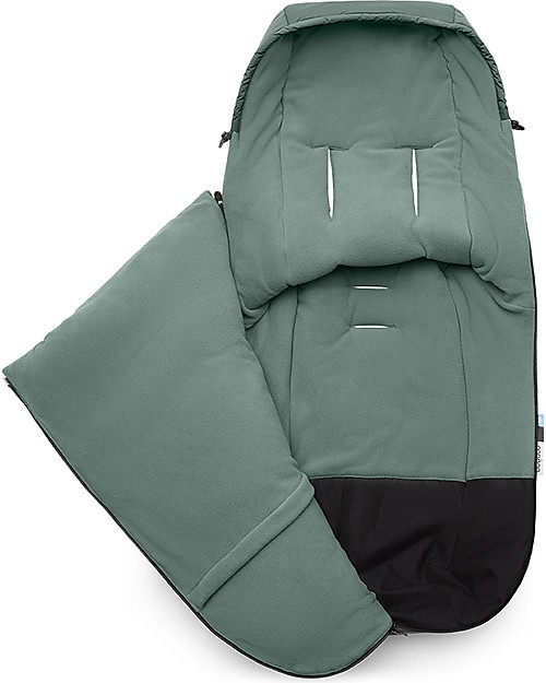 Bugaboo Sacco a Pelo Invernale Hi-Tech Universale per Passeggino Bugaboo - Pine Green - con Piumino Extra Interno! Sacchi Passeggino