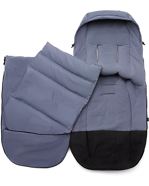 Bugaboo Sacco a Pelo Invernale Hi-Tech Universale per Passeggino Bugaboo - Seaside Blue - con Piumino Extra Interno! Sacchi Passeggino