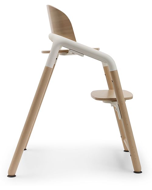 Bugaboo Sedia Evolutiva Giraffe - Naturale Bianco - Legno di Faggio FSC e Bio Plastica Sostenibile Seggioloni Pappa