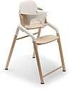 Bugaboo Sedia Evolutiva Giraffe - Naturale Bianco - Legno di Faggio FSC e Bio Plastica Sostenibile Seggioloni Pappa