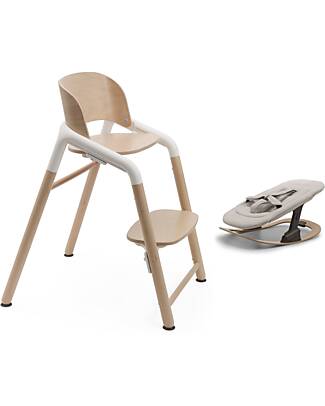 Bugaboo Sedia Evolutiva + Telaio + Sdraietta - Giraffe - Bianco - Legno di Faggio FSC Seggioloni Pappa