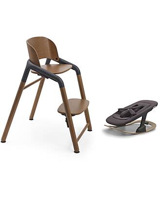 Bugaboo Sedia Evolutiva + Telaio + Sdraietta - Giraffe - Grigio - Legno di Faggio FSC Seggioloni Pappa