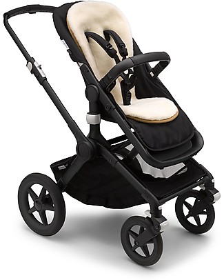 Bugaboo Seduta Traspirante in Lana per Passeggini Bugaboo - Bianco Panna Materassini e Riduttori