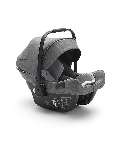 Bugaboo Seggiolino Auto Ultra-leggero Bugaboo Turtle Air by Nuna - Grigio Mélange - Dalla nascita! Seggiolini Auto Gruppo 0+/1