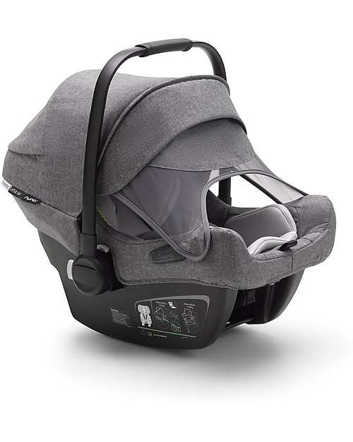 Bugaboo Seggiolino Auto Ultra-leggero Bugaboo Turtle Air by Nuna - Grigio Mélange - Dalla nascita! Seggiolini Auto Gruppo 0+/1