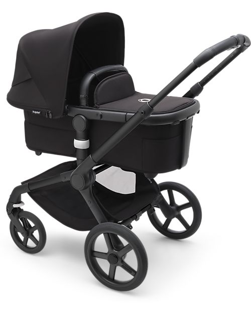 Bugaboo Set Completo Bugaboo Fox5 - Black Midnight Black - dalla Nascita ai 22kg Passeggini Trio e Duo