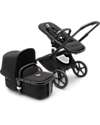 Bugaboo Set Completo Bugaboo Fox5 - Black Midnight Black - dalla Nascita ai 22kg Passeggini Trio e Duo