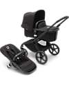 Bugaboo Set Completo Bugaboo Fox5 - Black Midnight Black - dalla Nascita ai 22kg Passeggini Trio e Duo