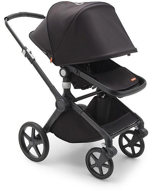 Bugaboo Set Completo Fox Cub - Black Midnight Black - dalla Nascita ai 22kg! Passeggini Trio e Duo