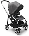 Bugaboo Trio Bee 6 Grigio Melange con Navicella e Seggiolino Auto Turtle Air Grigio Melange- Adattatori inclusi! Passeggini Trio e Duo